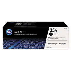 HP LaserJet P1005/P1009 Toner Cartridges (2/PK-1500 Page Yield) (NO. 35A) (CB435D)