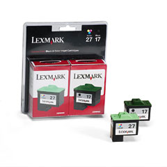Lexmark NO. 17/27 Inkjet Combo Pack (Black/Color) (10N0595)