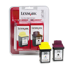 Lexmark NO. 70/20 Inkjet Combo Pack (Black/Color) (15M2328)