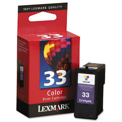 Lexmark NO. 33 Color Inkjet (190 Page Yield) (18C0033)