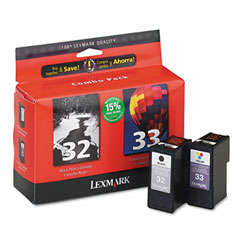 Lexmark NO. 32/33 Inkjet Combo Pack (Black/Color) (18C0532)
