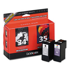 Lexmark NO. 34/35 Inkjet Combo Pack (Black/Color) (18C0535)