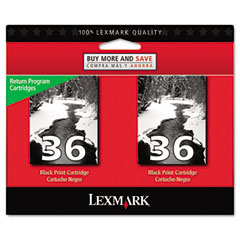 Lexmark NO. 36 Black Inkjet (2/PK-175 Page Yield) (18C2236)